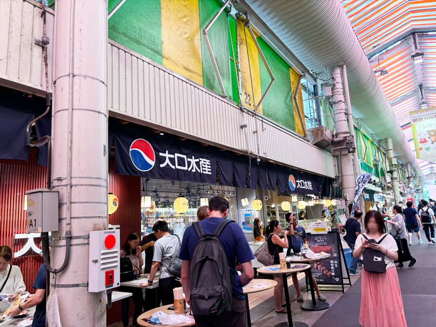 Exploring Omicho Market on a Kanazawa 1 day itinerary